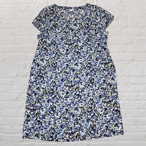 J. Jill Dresses & Skirts - J. Jill Gorgeous Love Linen Floral Pattern Dress - Blue, White, Yellow Print. L